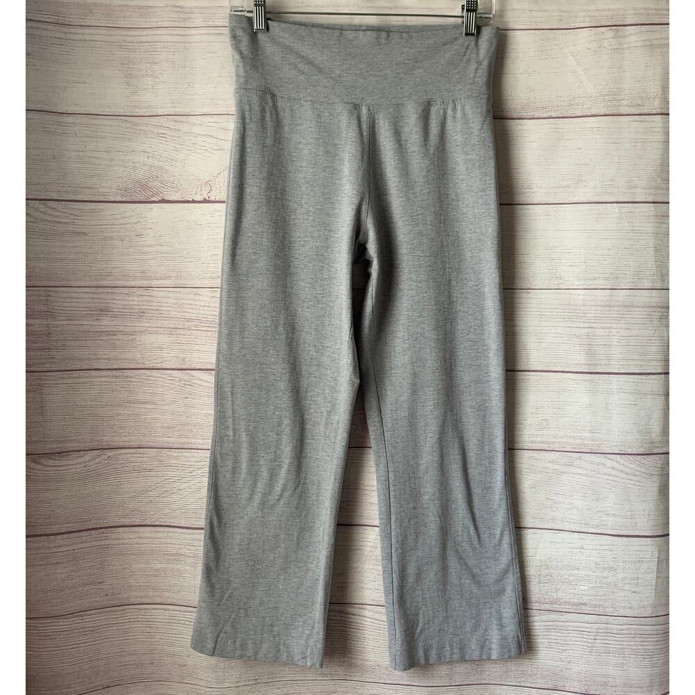 Vintage Mossimo Stretch Light Gray Capri Pants High Waisted Cotton Blend Size M